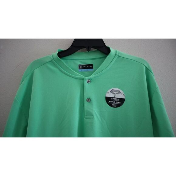 PGA Tour PVKSC046DS Men's Sz 2XL Spring Bouquet Green Edge Collar Polo Shirt $52 - Picture 3 of 6